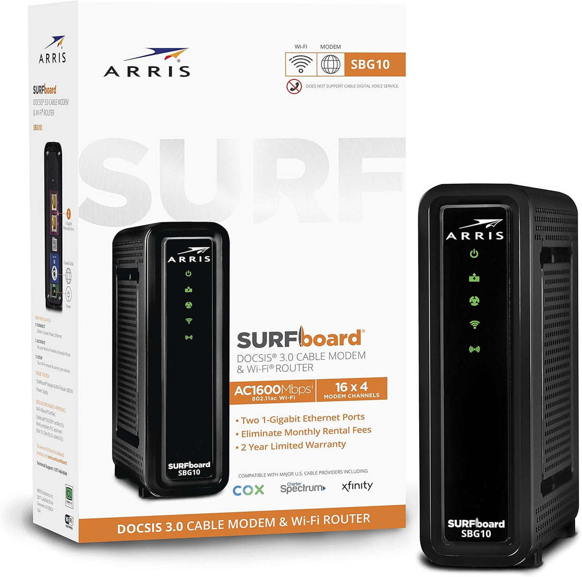 DOCSIS 3.0 Cable Modem & AC1600 Dual Band Wi-Fi Router C806275