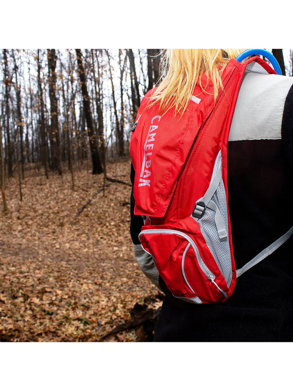 Racing Red Silver 5 Liter Hydration Backpack N4604