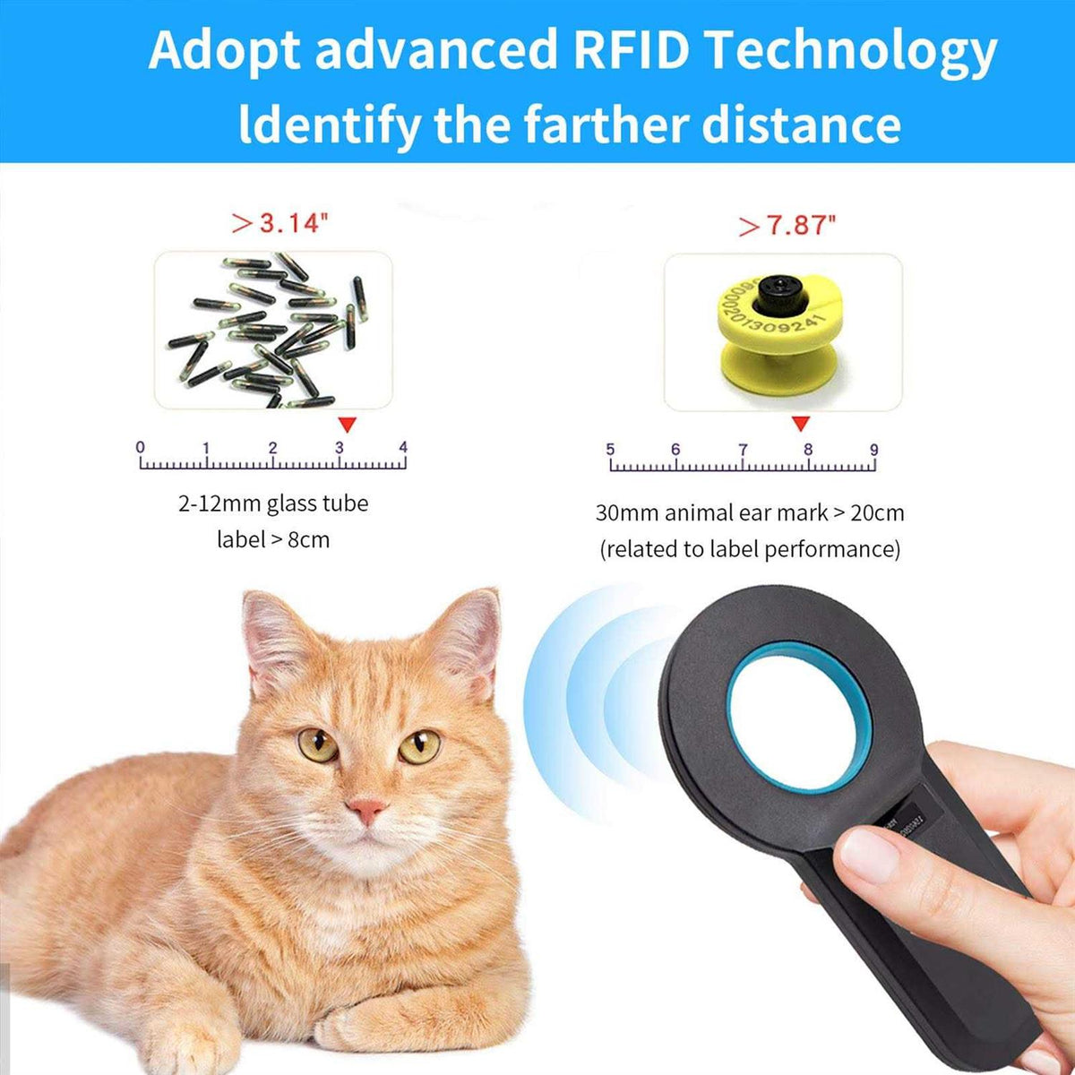 Pet Microchip Scanner Tag Reader N19818