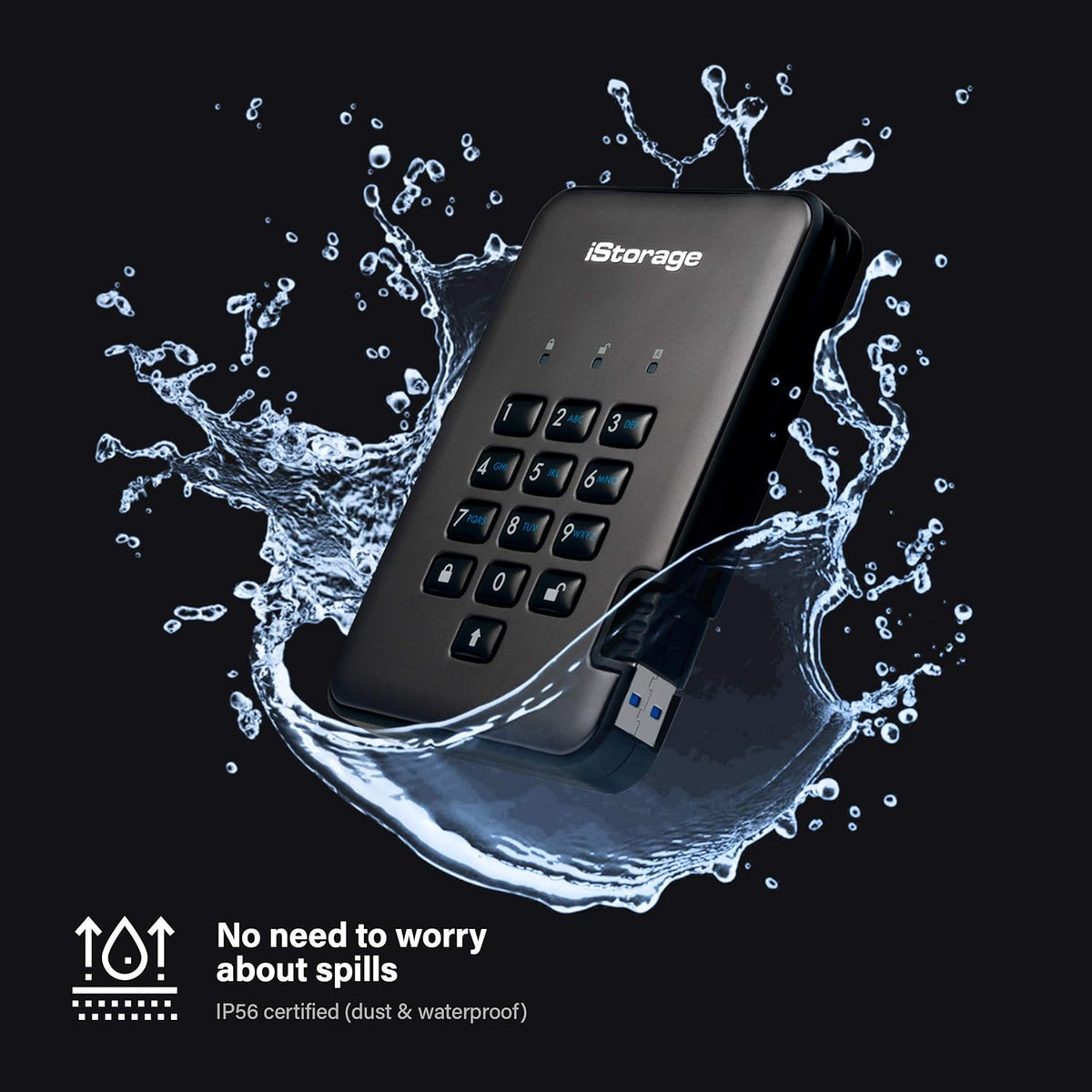 1TB Secure Solid State Drive with Hardware Encryption T719670