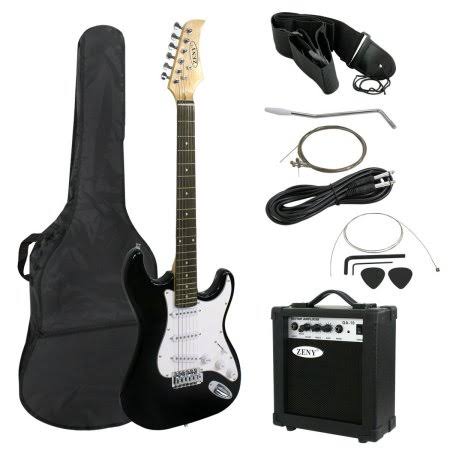 39" Full Size Electric Guitar with Amp, Case and Accessories Pack W8161