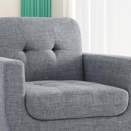 Beige Linen Accent Armchair D22907