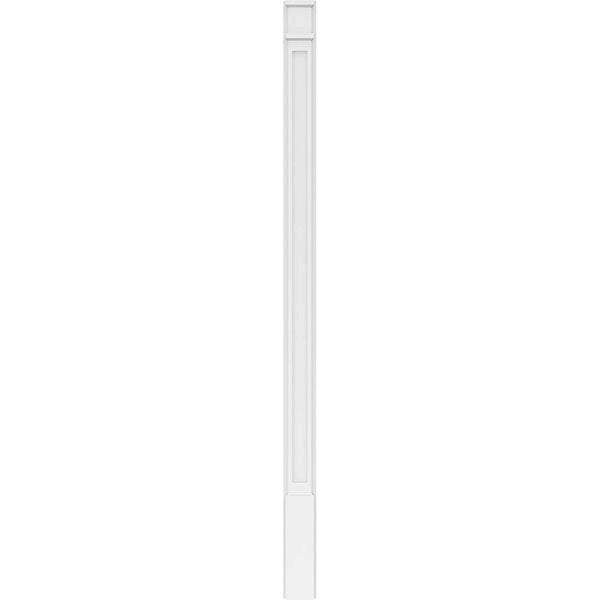 Flat Panel PVC Pilaster with Decorative Capital and Base (Pair) A1063
