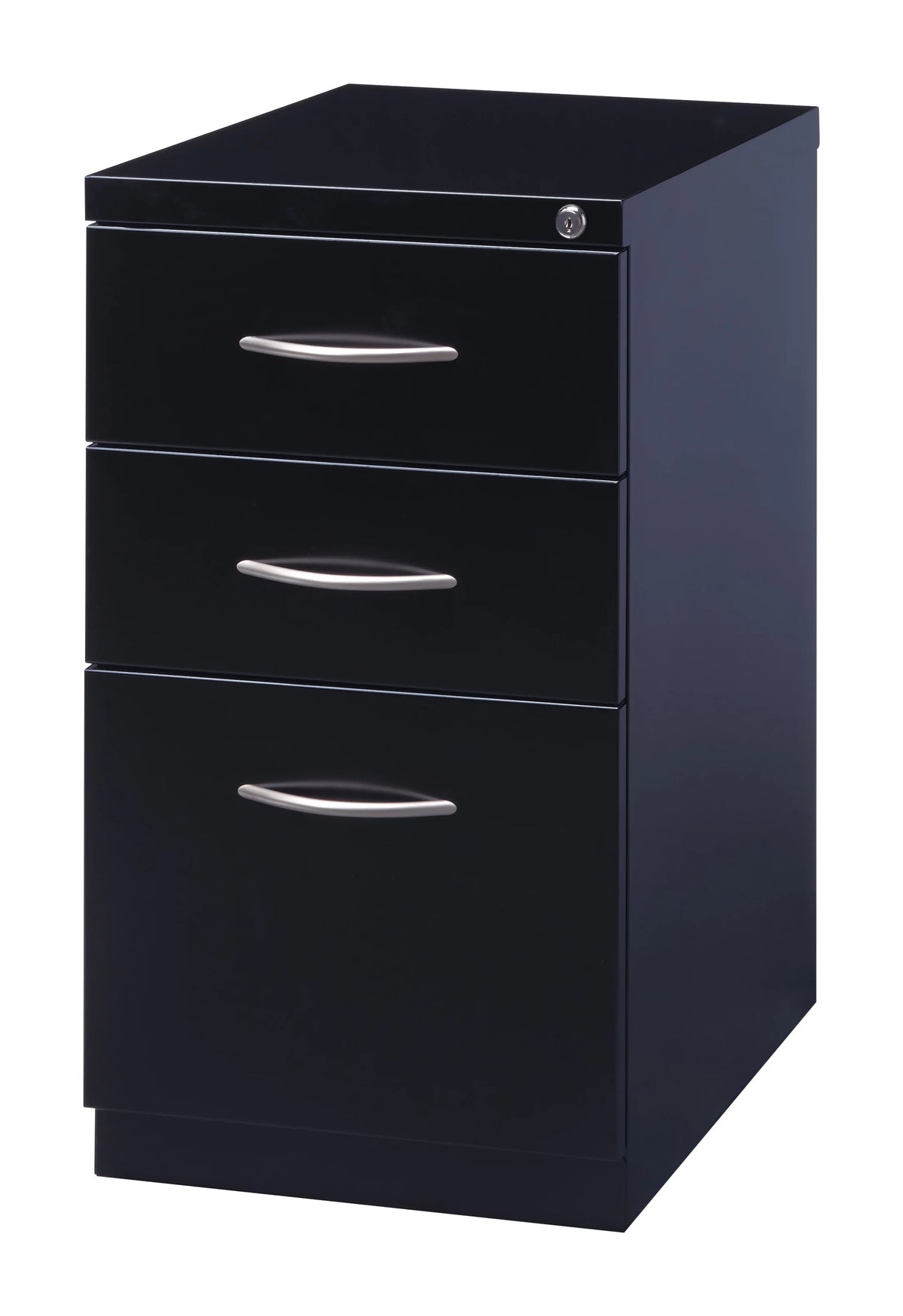 23" Deep Mobile Pedestal File Cabinet 3 Drawer Black E730798