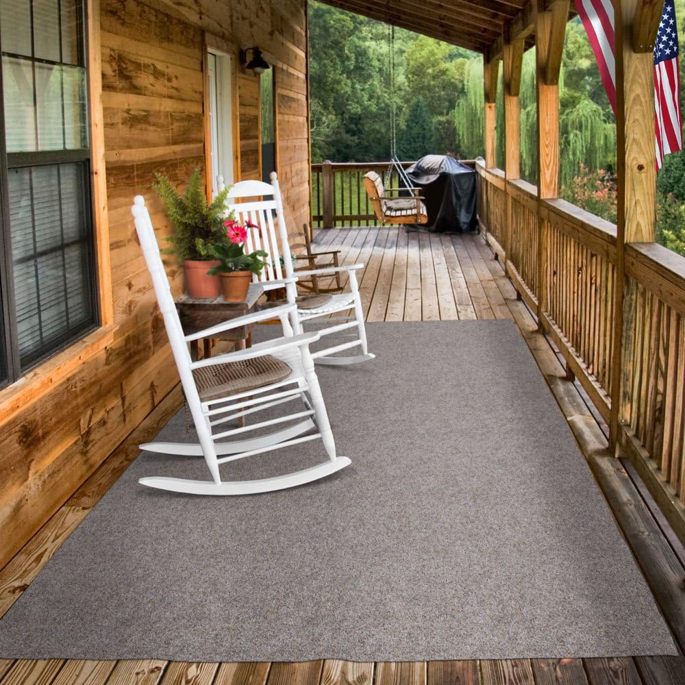 Indoor Outdoor Carpet with Rubber Marine Backing - Brown - 6 Feet x 30 Feet B44292