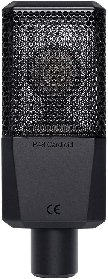 Black Condenser Microphone with XLR Cable and Pop Filter T885724