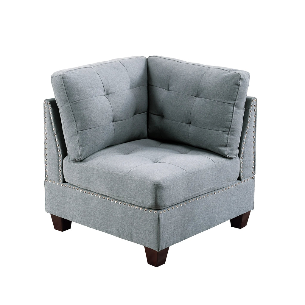 5 Pcs Modular Sofa Set Gray Z740