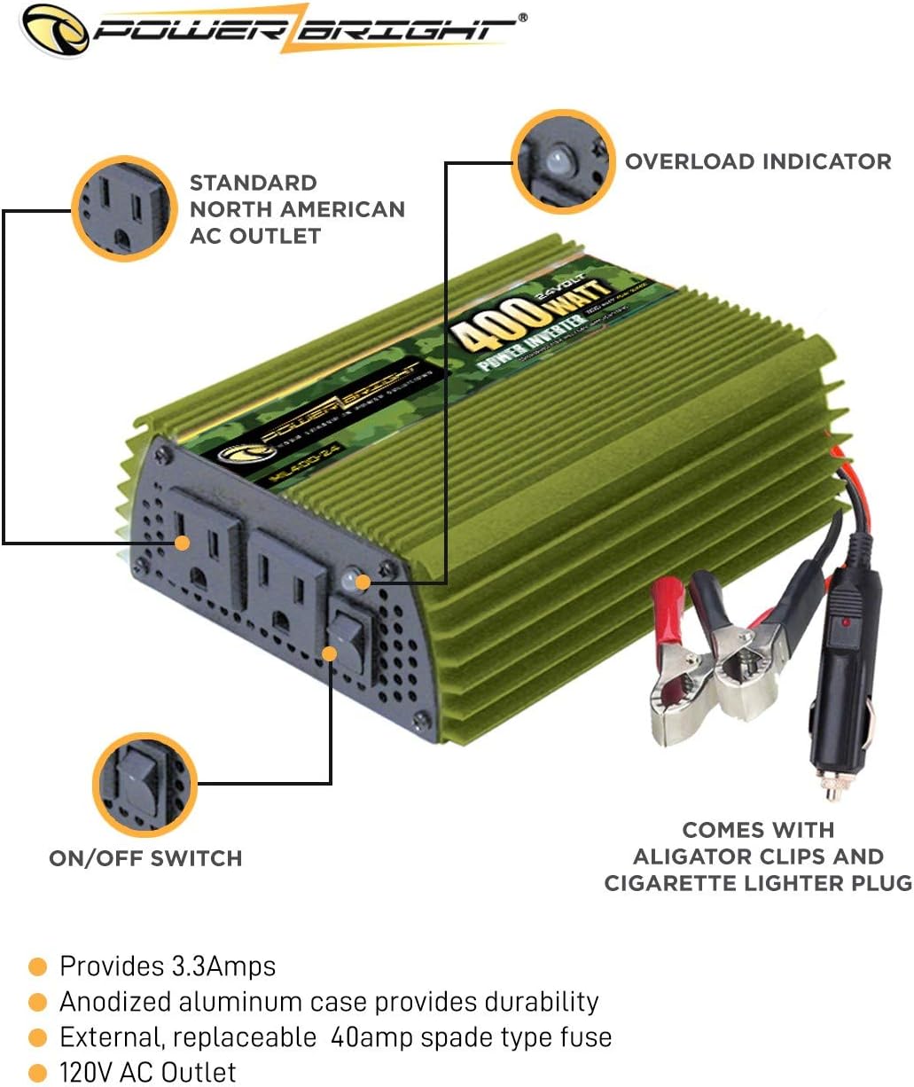 2300 Watt 24V Power Inverter with Dual 110V AC Outlets Z9322