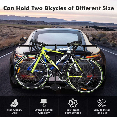 2-Bike Hitch Mount Rack Foldable Receiver Y104757