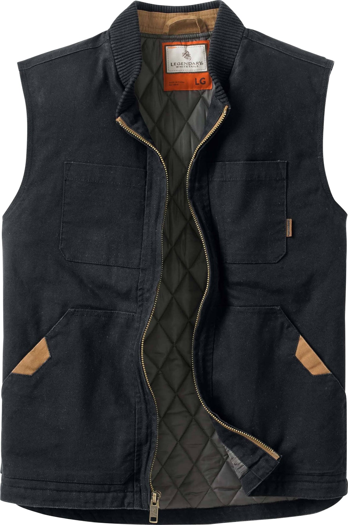 Black Medium Canvas Trail Vest E65032