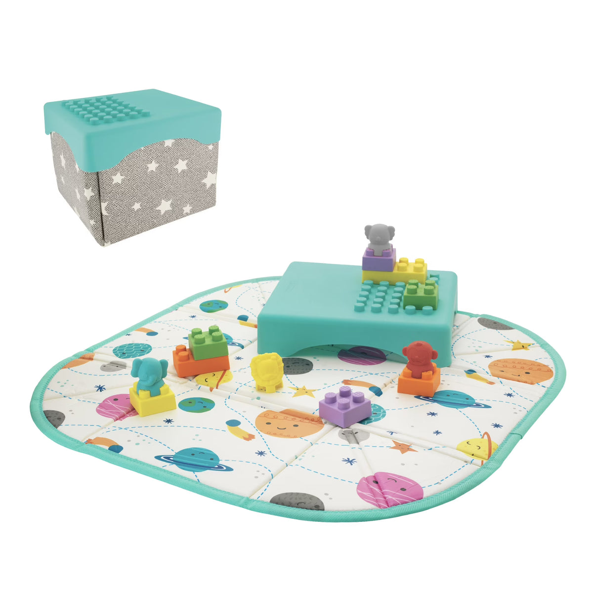 14-Piece Multicolor Building Blocks Activity Station H2674