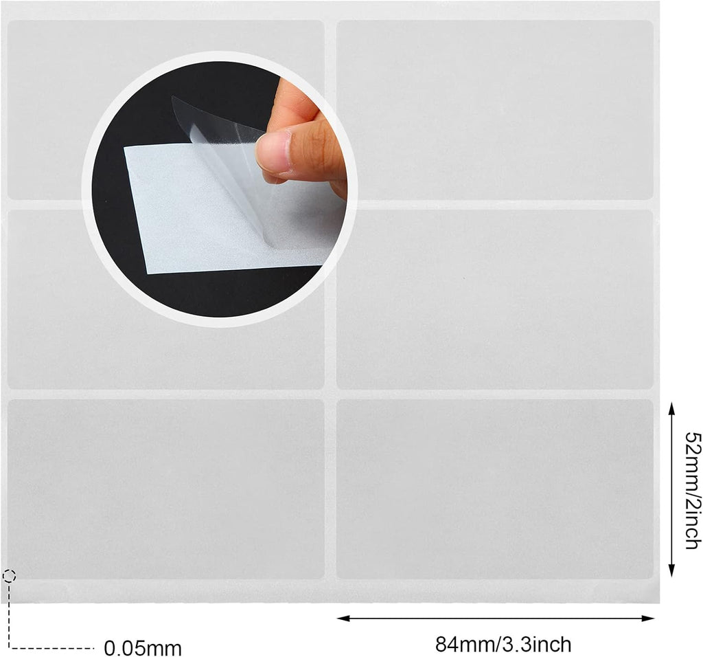 30 Pieces Clear Self Stick ID Card Protective Overlay, 2.05 x 3.3 Inch P117