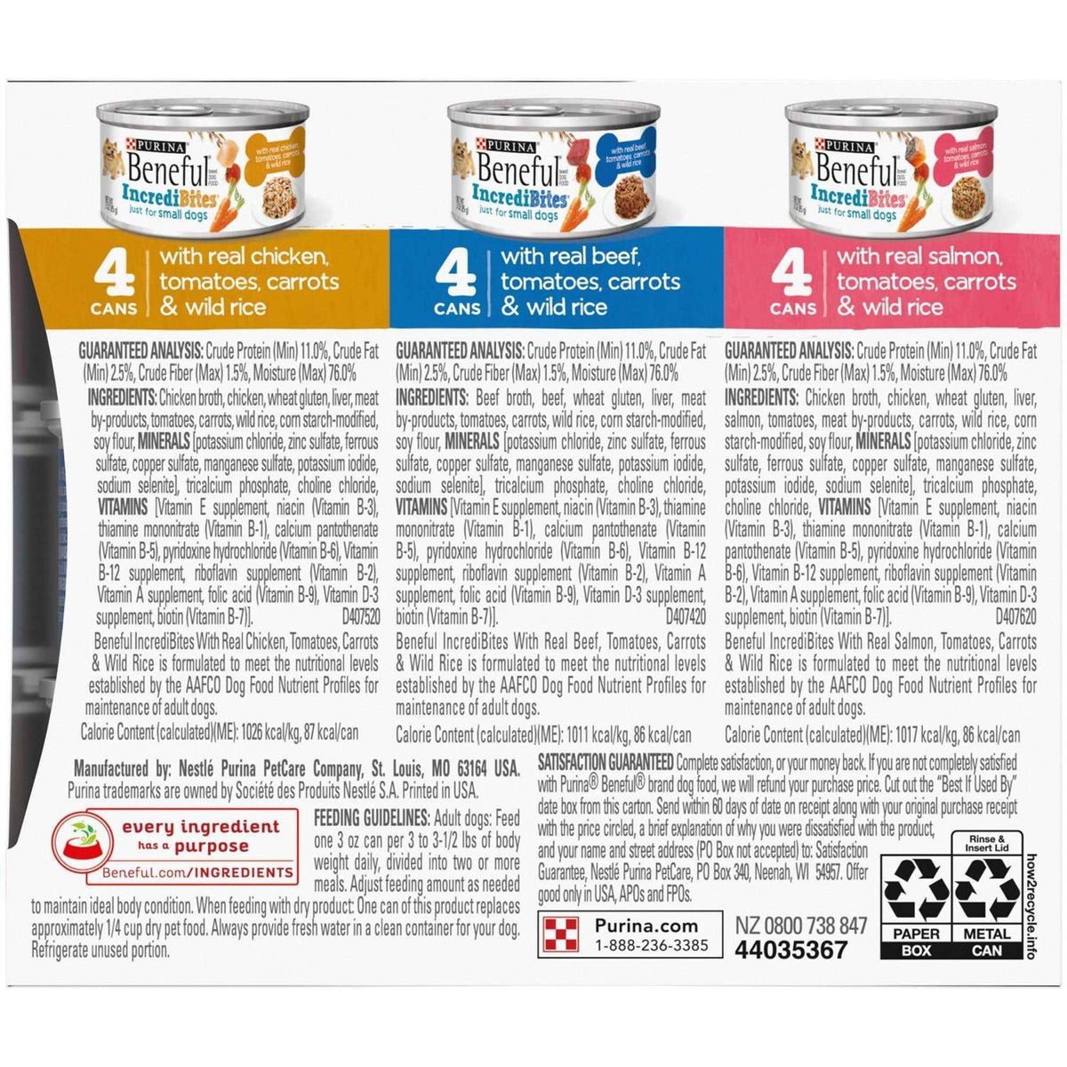 Small Breed Wet Dog Food Variety Pack N993
