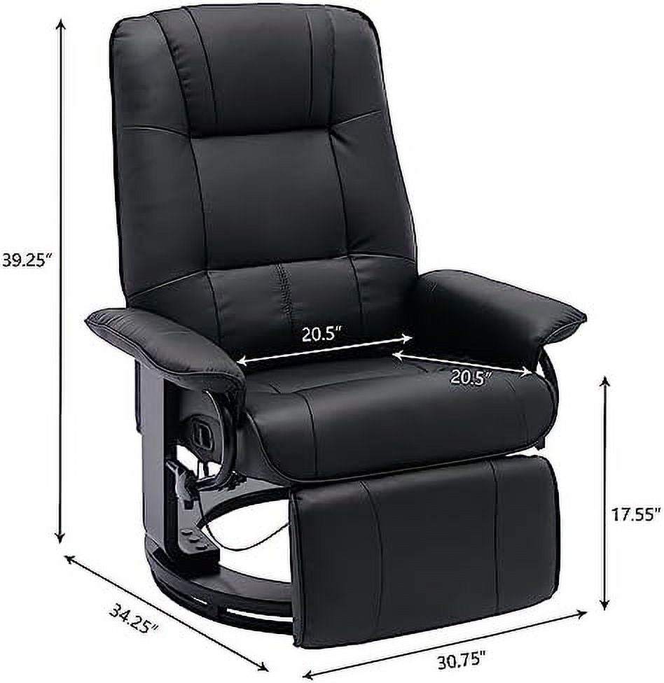 Grey PU Leather Recliner Chair with Footrest X680
